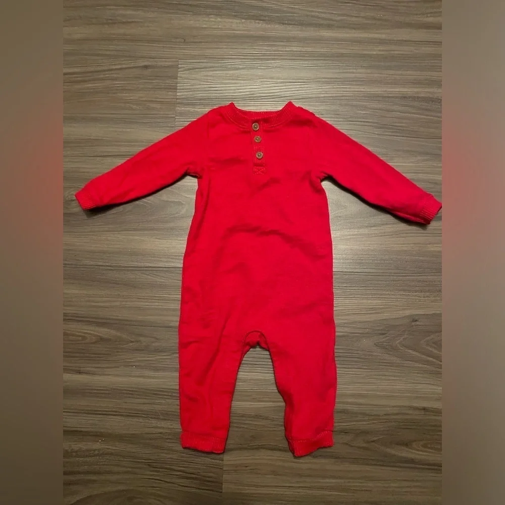Old Navy Bright Red Kids Footless Footie size 6-12 months
